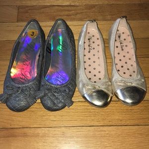 Girls Ballet Style Flats - 2 Pair